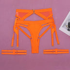 Toucheart Strap Cross Sexy Lingerie Body Shaping Separates Set Women Solid Color Sexy Hollow Out Underwear Metal Sheet Bra Set