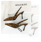 Fashionable Banquet Empty High Heel Shoes For Women's Shoes Thin Heel Pointed Toe Hollow Single Shoes For Women's Shallow Mouth