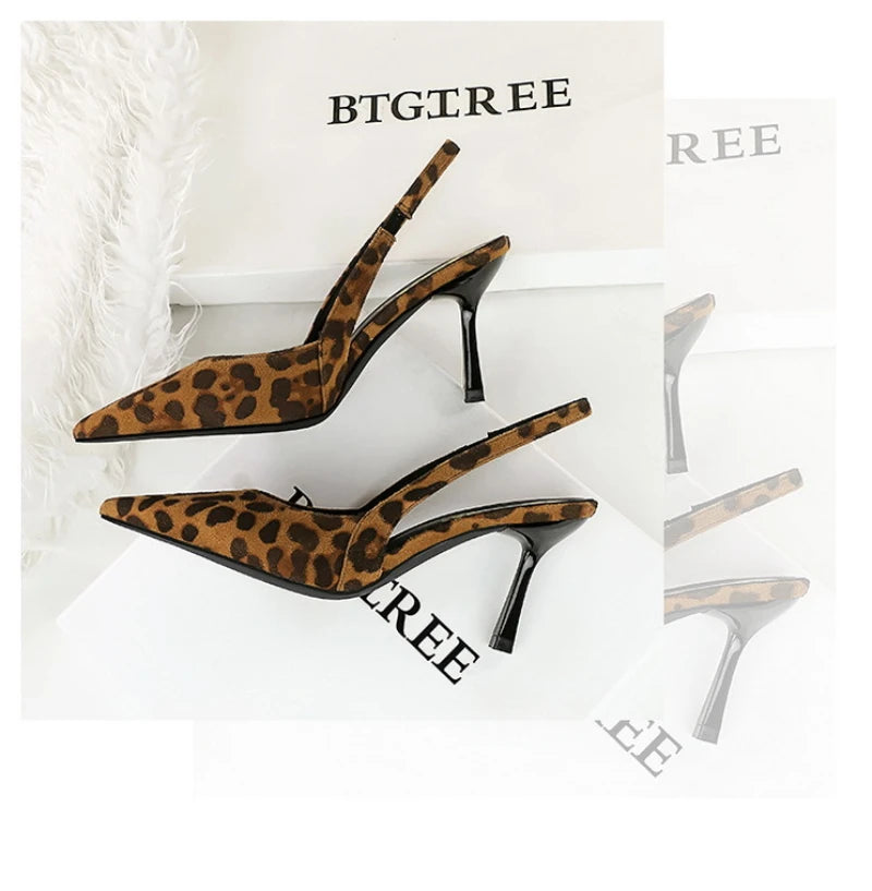 Fashionable Banquet Empty High Heel Shoes For Women's Shoes Thin Heel Pointed Toe Hollow Single Shoes For Women's Shallow Mouth