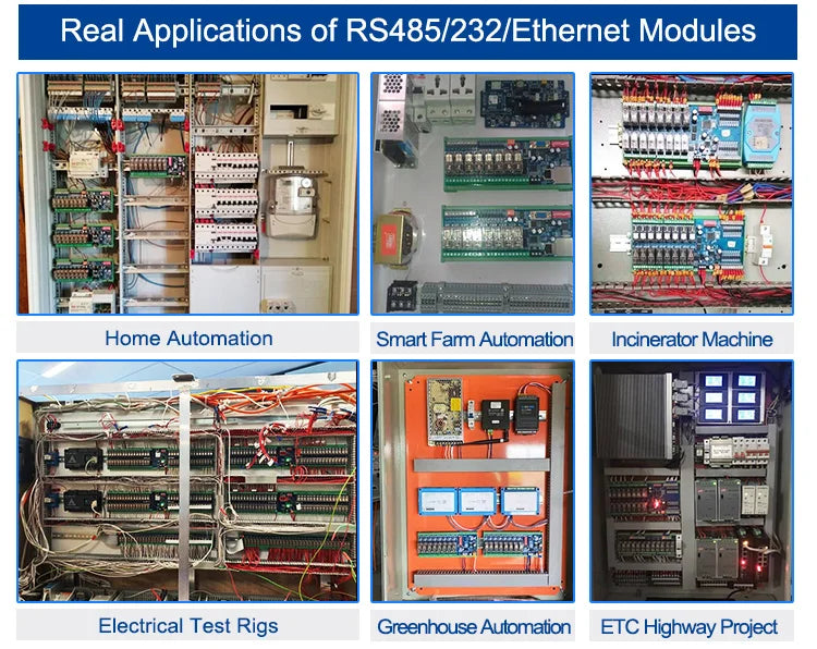 Huaqingjun 4.3 Inch LCD Touch Screen Ethernet RS485 232 Communication DC19-30V LAN RJ45 HMI for PLC
