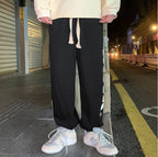 Trousers Hip-hop Wide Leg Sweatpants For Men Summer Stylish Training Cotton Loose Elastic Y2k Casual Baggy Male Sweat Pants L