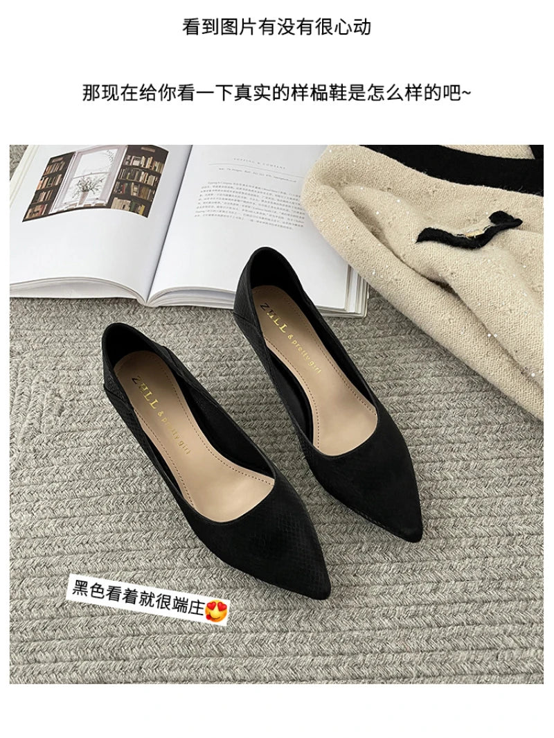 Beige Pointed Toe Kitten Heel Pumps Slip On Dress Shoes Comfortable Non Slip For Business Office Wedding Party Daily Wear  New