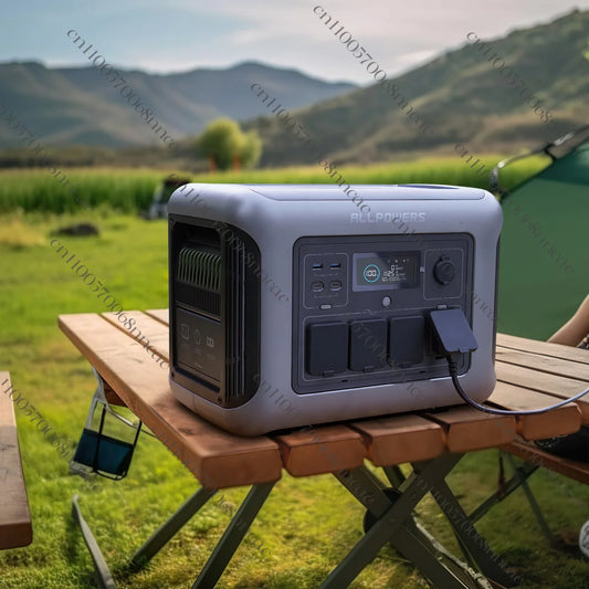 LiFePO4 Portable Power Station 1440Wh 1500W, 10-Year Lifespan Solar Generator w/ Pure Sine Wave AC for Home Backup RV Camping