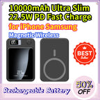 Magnetic Wireless Power Bank 50000mAh 22.5W Fast Charging External Battery Charger for Huawei Samsung iPhone PD 20W Powerbank