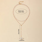 2025 New Korean Imitation Pearl Double Layered Choker Big Ball Bead Pendant Tassel Necklace for Women Sexy Fashion Jewelry Gifts