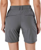 Women's Hiking Cargo Shorts Quick Dry Nylon Shorts Summer Travel Active Golf Shorts with 6 Pockets Water Resistant