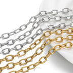 1Meter/Pack 304 Stainless Steel Knot Gold Steel Color Handmade Chains for DIY Necklace Bracelets Jewelry Making Accessories