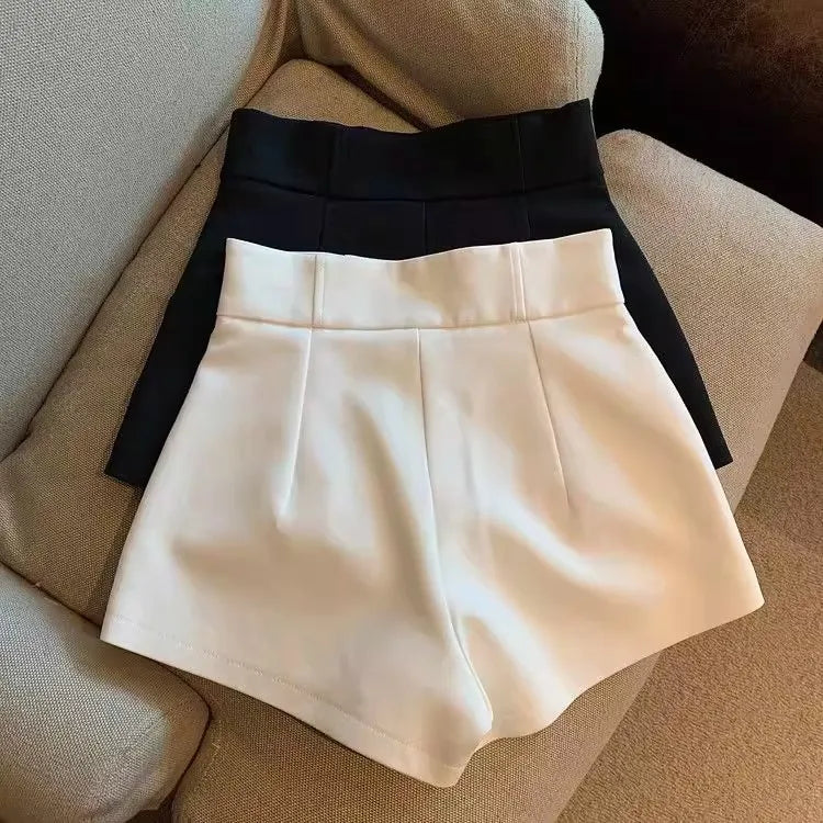 Women Sexy Shorts Mooyufon Black Shorts Women Harajuku Elegance High Waisted Shorts A Line Slim Casual Hot Girl Straight Pants