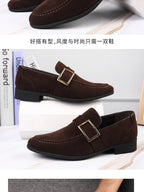 Mens Fashion Black Leather Shoes Autumn British Style Formal Business Footwear Low Top Commute Style Dress Shoes For Suits
