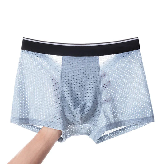 4Pcs Man Boxer Briefs Large Size M-6XL Men Panties Underwear Slip Homme Calzoncillos Bamboo Hole U Convex Pouch Male Underpants