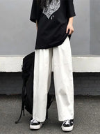 Spring Summer White Cotton Baggy Pants Men Y2k Straight Casual Trousers Loose Wide leg Cargo Pants Male Korean Fashion