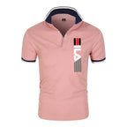 Summer New Men's Lapel  Polo Shirt printing  Short Sleeve Casual Business Fashion Slim Fit Polo Shirt for Men