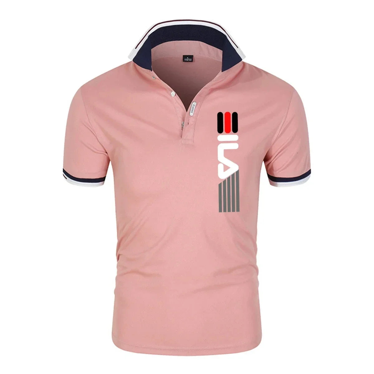 Summer New Men's Lapel  Polo Shirt printing  Short Sleeve Casual Business Fashion Slim Fit Polo Shirt for Men