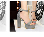 New Fashion Simple Comfort Women Platform High Heels Sandals Summer Peep Toe Party Wedding Pumps Buckle Slimming Shoes