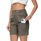 Women's Hiking Cargo Shorts Quick Dry Nylon Shorts Summer Travel Active Golf Shorts with 6 Pockets Water Resistant