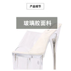 Fashion Crystal Car Model Nightclub Princess Extra Slim Heels Waterproof Platform Hatred Sky High Transparent Super High Sandals