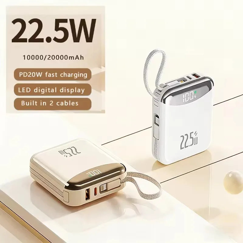 CCC Certification 22.5W 20000mAh Mini Power Bank Fast Charge Powerbank External Battery for iPhone Xiaomi Huawei Samsung