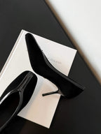 Krazing Pot Superstar Kid Suede Shallow Square Toe High Heels Spring Autumn Shoes Office Lady Party Wedding Dress Women Pumps