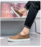 Men's Casual Shoes Grey Brown Flat Bottomed Casual Board Shoes Mens Loafers Man Shoes Casual Sneakers Men