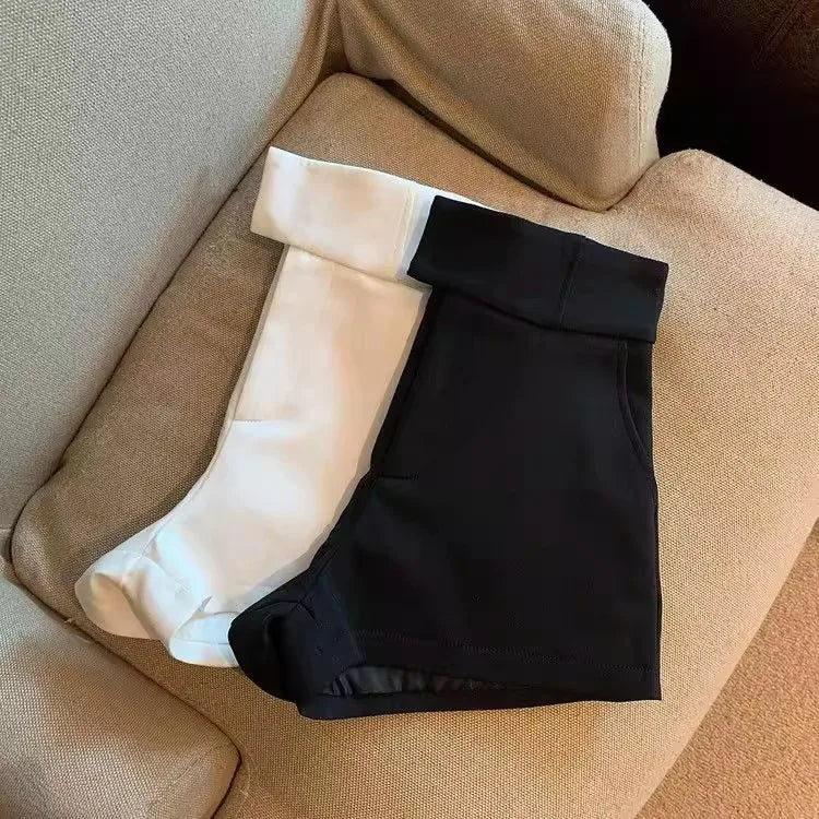 Women Sexy Shorts Mooyufon Black Shorts Women Harajuku Elegance High Waisted Shorts A Line Slim Casual Hot Girl Straight Pants