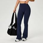 TRY TO BN Yoga Pants Pocket Back Flare Leggings Sports Fitness High Waisted Scrunch Leggings Workout Trousers Gym Woman Clothing