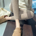Autumn Winter 100% Merino Wool Leggings for Women Thickening Leggings Small Feet Pencil Pants Outdoor Casual Stretchy Pants