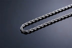 Casual Punk Rope Long Chain Necklace for Men Women,Silver Gold Color Stainless Steel Twisted Chain Collars,Hiphop Jewelry Gift