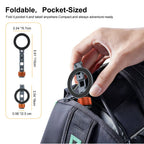 For MagSafe Phone Tripod Holder Mount Aluminum Magnetic Mount Adapter with 1/4” Screw Cold Shoe for iPhone 17 16 15 14 13
