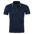 New Men's Short Sleeve Polo Shirt Summer Male Contrast Oversized T Shirt Breathable Shirts Lightweight Streetwear Gym Tops