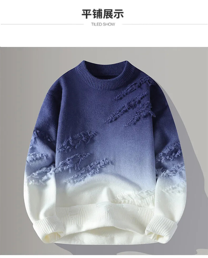 2024 Winter Sweaters for male men thick O-neck sweater men Student youth sweaters autumn Men's wool Casual Knitwear Pullover