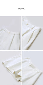 Amii Women's Shorts 2026 Summer New Rolled Casual Cotton Pants Cuffed Hem Solid Color Versatile Basic Woman Clothes 12622140