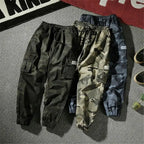 Camouflage Cargo Pants Men Cotton Streetwear Korean Hip Hop Joggers 7XL Loose Fit Casual Trousers Multi-Pockets Elastic Waist