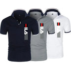 Summer New Men's Lapel  Polo Shirt printing  Short Sleeve Casual Business Fashion Slim Fit Polo Shirt for Men