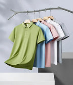 Embroidery polo shirt ultra-light men's quick-drying breathable sweat-wicking shirt suitable for fitness gym and running