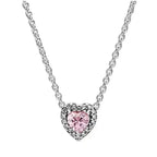 925 sterling silver heart-shaped ring necklace earrings sparkling luxury crystal women's jewelry set holiday surprise gift