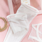 New Eyelash Lace 5-Piece Lingerie Set for Women with Underwire Bra Waistband  Garter Belt Leg Rings Gloves Sexy Comfortable