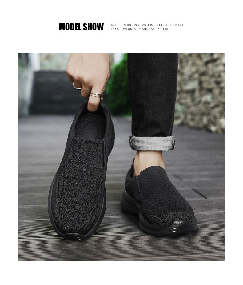 Brand Men Casual Shoes Fashion Men's Sneakers Breathable Men Walking Flat Shoes Outdoor Large Size Light Men's Shoes Loafers