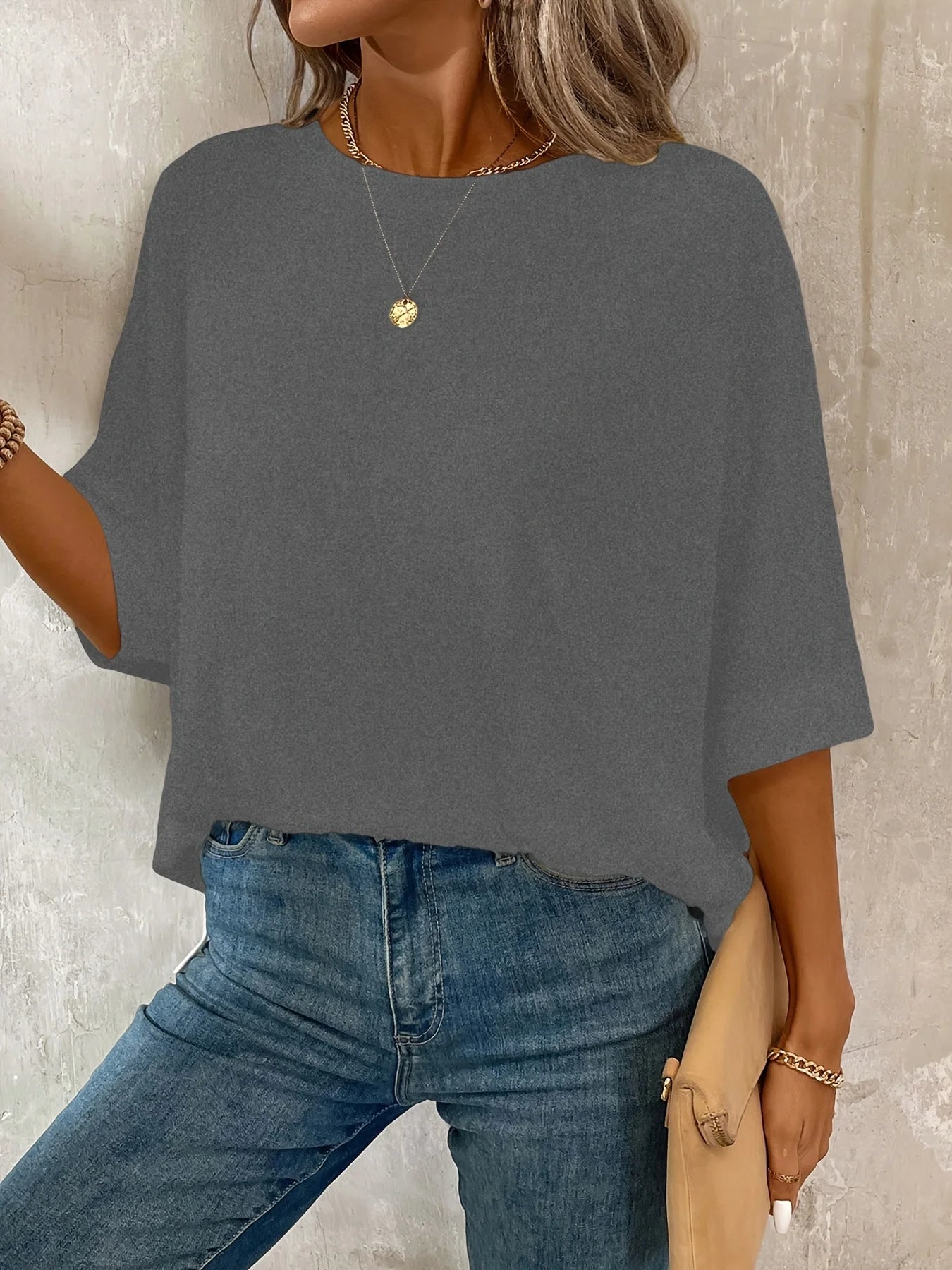 Plus Size Women's Oversized Casual T-Shirt Loose Fit Comfortable Everyday Top