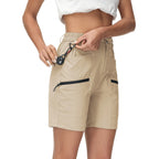 Women's Hiking Cargo Shorts Quick Dry Nylon Shorts Summer Travel Active Golf Shorts with 6 Pockets Water Resistant