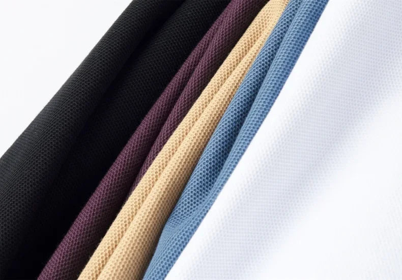 100% pure cotton summer new men's short sleeved polo shirt design high-end brand penguin embroidery business comfortable T-shirt