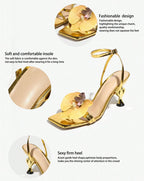 8CM Women Heels Patent Leather Stilettos Sandals Thin High Heel Pumps Pointed Toe Banquet Prom Slingbacks Party Shoes Zapatos