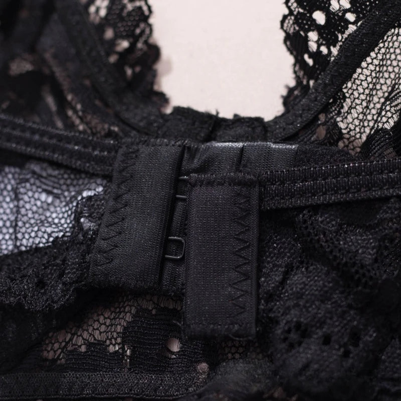 Tornova Sexy Lace Lingerie Suit for Women Mesh See-through Sexy Interesting Lingerie Two-Piece Ladies Body Shaping Underwear Set