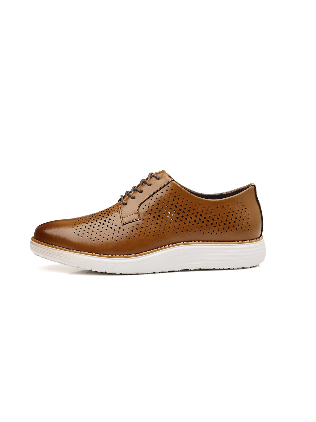 Men's Business Casual Leather Shoes Breathable Hollow Design Spring Summer Formal Shoes Comfortable Spring Summer Leather Footwe