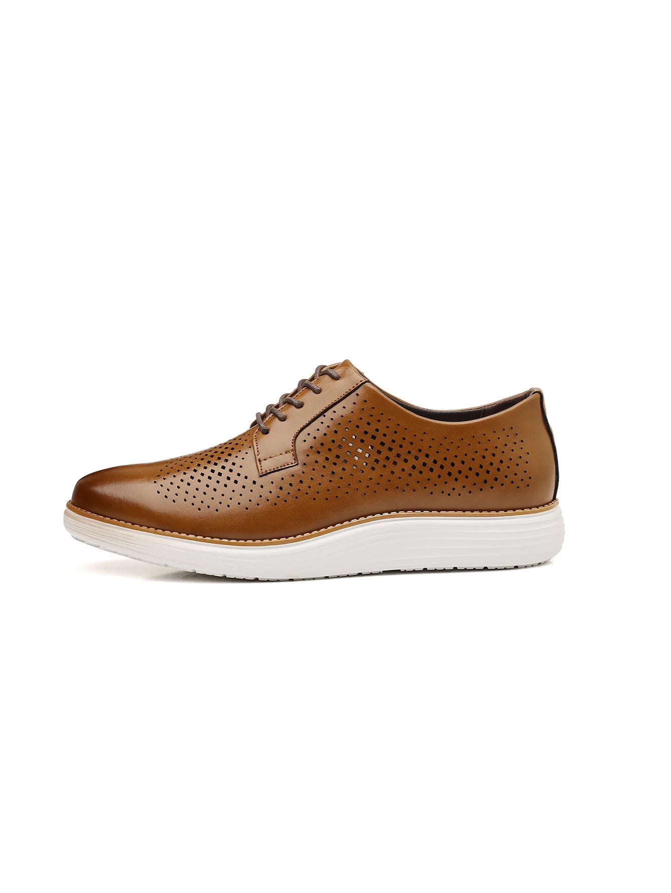 Men's Business Casual Leather Shoes Breathable Hollow Design Spring Summer Formal Shoes Comfortable Spring Summer Leather Footwe