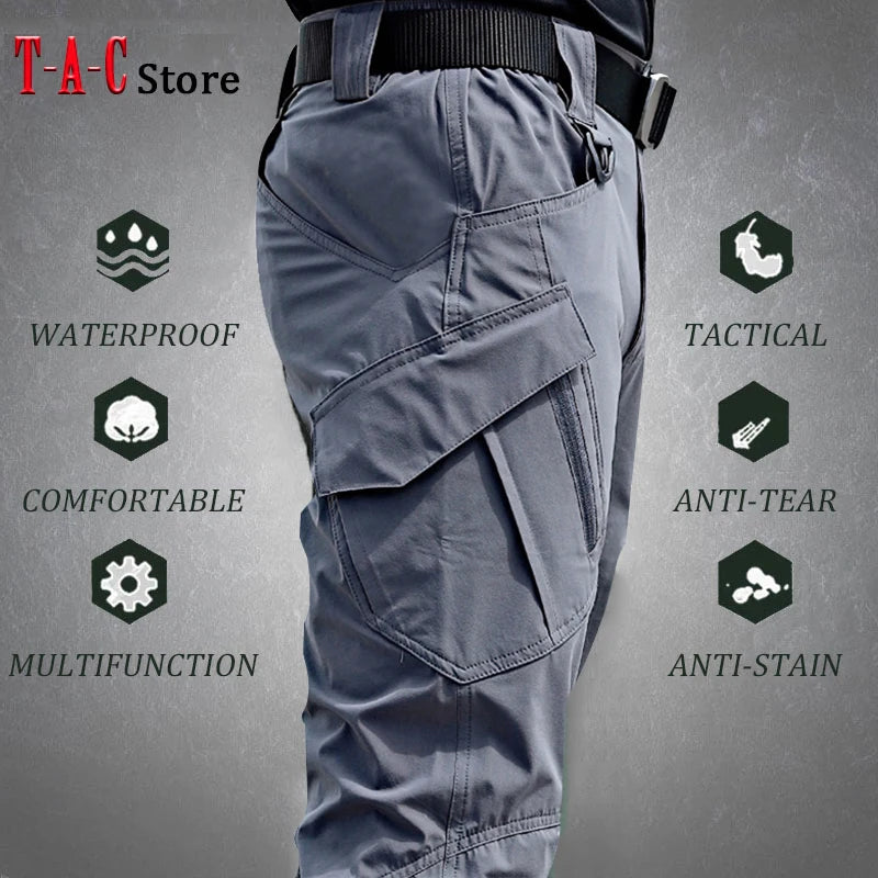 2024 City Tactical Pants Men  Cargo Trousers Multi-pocket Waterproof Pant Casual Outdoor Training Overalls Clothing Hiking