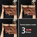 3PCS/Pack Luxury Ice Silk Satin-like Men's Panties Super Soft Boxer Homme Cool Breathable Comfortable Man Underwear Underpants