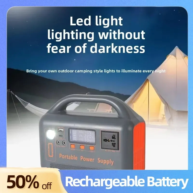 High-Capacity 400W Portable Power Station 192Wh LiFePO4 Battery AC 220V Solar Generator Fast Charge Power Bank for Camping