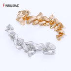 14K Gold Plated Brass Flower Tassel Pendant For Earrings Accessories,Flower Charms Pendant For DIY Jewelry Making Supplies