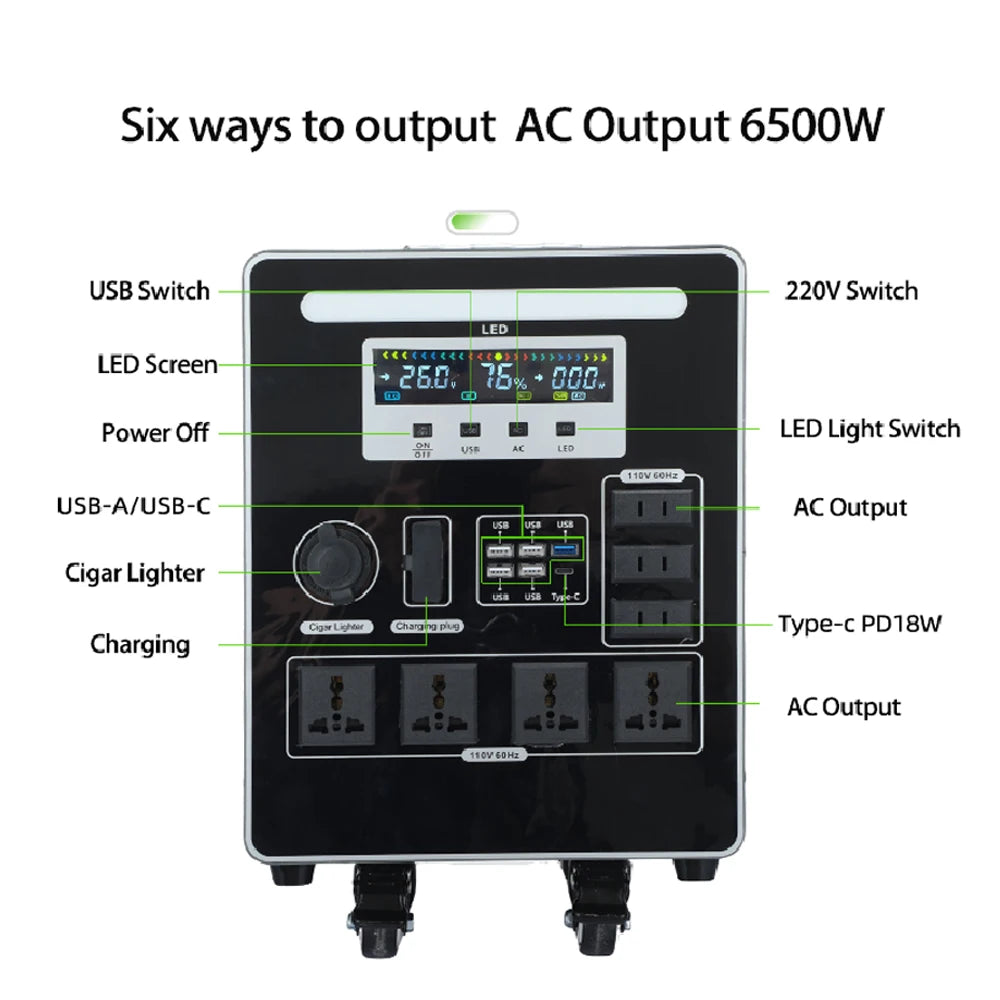 5KW 3600W Solar Generator Portable Lithium Power Station Power Banks PowerStation Generator Solar Best Solar Generator