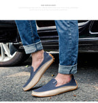 Summer Men Casual Flats Fashion Genuine Leather Soft Moccasins Brand Loafers High Quality Breathable Men Dress Shoes Size 36-47